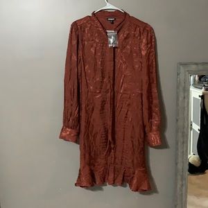 Express MIDI Dress with High Collar - Size Large